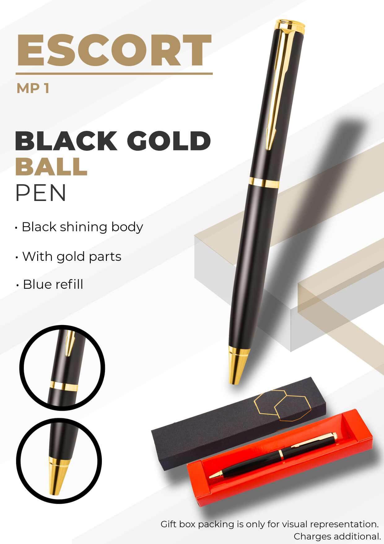 Black Gold Ball Pen Escort